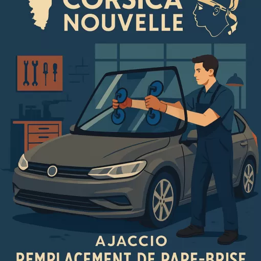 Changement de pare-brise sur Ajaccio